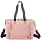 Dikaslon Wickeltasche mit Schnullertasche und Wickelunterlage, Große Reisewindeltasche für Mama und Papa, Multifunktions-Babytasche für Jungen und Mädchen, Rosa