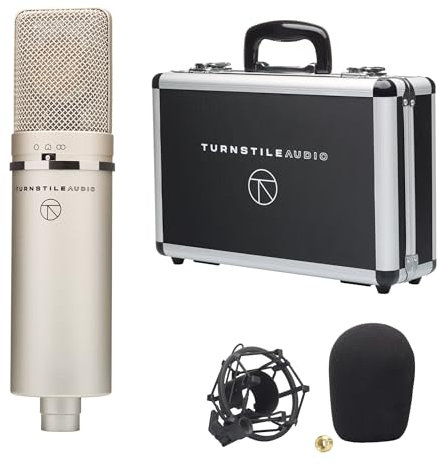 Turnstile Audio Concourse Series TAC1100 - Microfono a condensatore cardioide multi-pattern, diaframma grande per registrazione vocale, podcast e streaming, uscita XLR