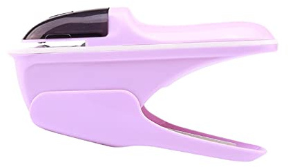 Stapler loser Hefter, Manuelle Hefter, Tragbarer Heft freier Hefter für Broschüren, Zeitungen, Flugblätter-Lila