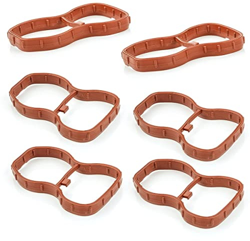 LST Drallklappen Ansaugrohr Dichtungen (6er Set) Ansaugkrümmer Klappen kompatibel mit BMW 3er E90 E91 E92 E93 5er F10 F11 G30 G31 F07 7er F01 F02 G11 G12 X5 E70 G05 X6 E71 E72 G06 X7 G07 - B57 N57