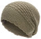 ZLYC Damen Sommer Strickmützen Handstricken Häkelmütze Khakntage Beanie Mütze(Einfach Khaki)