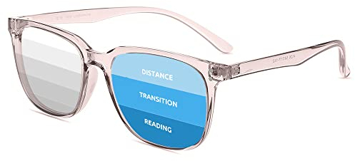 Firmoo Photochrome Sonnenbrille Progressives Multifokal Lesebrille 2.5x für Frauen Männer Anti Blaulichtfilter Computer Brille Lesebrillen Multifokal-Leser Blendschutz Augenbelastung