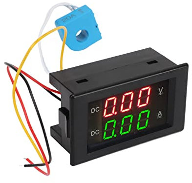 Doppio Display Amperometro Volt Amperometro LED Rosso Verde Alta Precisione in Tempo Reale per Auto da Moto