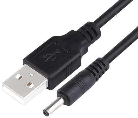 YSJJZRL 1M DC 3.5x1.35mm tto Cable de alimentación USB Recto / 90 Grados USB a DC Cable de Conector de Punta de alimentación (3.5 * 1.35mm Recto-Negro)