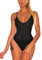 MAYFASEY Damen Glitzernde Strass ärmellose sexy durchsichtige Bodysuit Tops Shirts, Schwarz, M