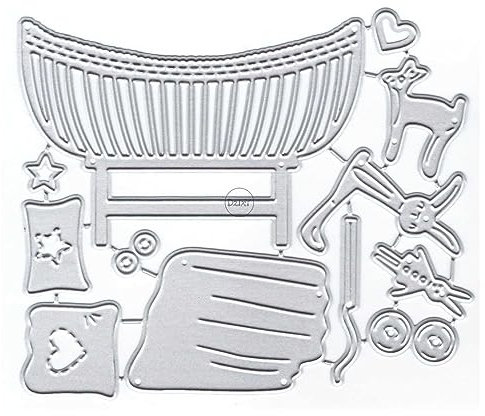 DzIxY Wiege Kissen Metall Stanzformen für Kartenherstellung Kit Prägepapier Stanzformen Scrapbook Maschine Schablonen Lagerung Taschen Supplies