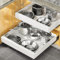 KMQRDZi 1 organizador de armario extensible, cajones extraíbles, armario de cocina para ollas, estante enrollable para organización de armarios de cocina, color blanco