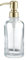 Rzoeox Seifenspender aus klarem Glas mit goldfarbener Pumpe, 325 ml Flüssigseifenspender mit Edelstahlpumpe für Spülmittel, Handseife, Badezimmer, Küche, Waschtisch, Arbeitsplatte