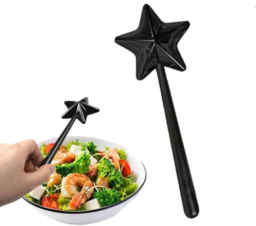 Salt and Pepper Shaker Magic Wands Duo Salt Pepper Salt and Pepper Dispenser Magic Wands Refillable Salt and Pepper Dispenser Seasonings Spice Shakers with Holes for Home (Black)