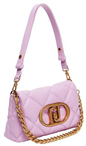 LIU JO Borsa a tracolla comoda, versatile e capiente, dal tessuto trapuntato matelassé, con chiusura con patta calamita. Presenta tasche interne di cui una con zip. Dispone di due tracolle, una a cate