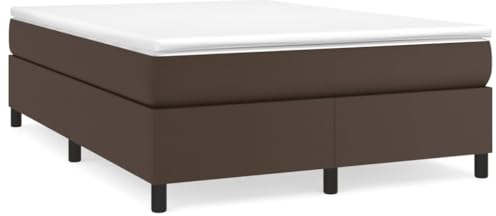 AUVYI Boxspringbett Polsterbett, Bett, Betten, Bettgestell, Schlafzimmer 140x200 cm Braun Stauraumbett Boxspringbetten Kunstleder