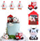 Gloryit Bauernhof Geburtstag Deko Farm Birthday Cake Topper, Tortendeko Tiere,Bauernhof Party Herzstücksticks,Farm Birthday Deko,Kuchen deko Geburtstag,für Kuchen Dekoration Kindergeburtstag (Rot)