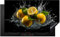 KitchenYeah© Protezione Piano Induzione 90x52 cm Cucina Copri Fornelli Proteggi di Cottura Antiscivolo Tappetino Limone - Frutta - Giallo - Nero