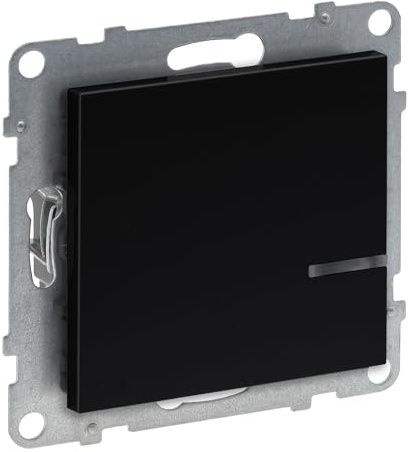 LEGRAND, SEANO with Netatmo Schalter mit Dimmeroption ohne N-Leiter, Montage in Hohlwanddose, HOME + CONTROL App, Smart Home, 230 V, 1,3 A, Kompensator enthalten (040149), Farbe: Schwarz, 765832