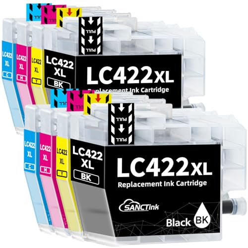 LC422 LC422XL Patronen Kompatibel für Brother LC-422 LC422 Tintenpatronen 422XL Druckerpatronen für Brother MFC-J5340DW Patronen, MFC-J5345DW, MFC-J5740DW, MFC-J6540DW, MFC-J6940DW, 8Pack