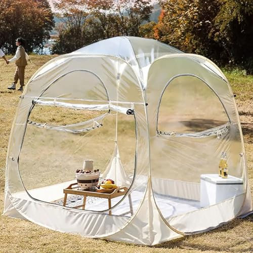 Klart tält pop up-bubbeltält för lusthus och trädgård bärbart Igloo-tält, stjärntält, väderbeständigt och kallsäkert transparent campingtält