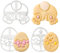 Lot de 3 Emporte-Pièces pour Biscuits de Pâques, Emporte Piece Patisserie Acier Inoxydable, Emporte Pièces en Forme de Lapin œuf de Pâques, Emoule à Biscuits pour pour Cuisson Bricolage Deco Pâques