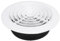 Rejilla de ventilación redonda de 200 mm ABS blanco, tapa de ventilación ajustable para baño, oficina, cocina