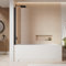 SIRHONA paroi de baignoire 80x140cm, aluminium noir mat, paroi de douche orientable à 180°, montage à droite ou à gauche, pivot de levage, verre trempé 6mm