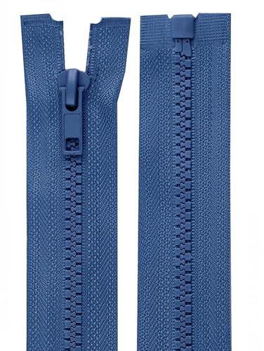 1 Reißverschluss Kunststoff-Profil 5mm 35 cm teilbar, Autolock, Farbwahl, Farbe:jeansblau