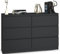 Beneli Kommode Schwarz 120x30x75 cm | Schubladenkommode mit 6 Schubladen | Stilvolles Sideboard für Wohnzimmer, Schlafzimmer & Flur | Moderne Aufbewahrungslösung