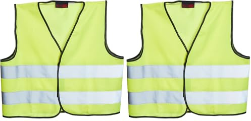 Blackrock Kids High Vis Vest 10-12 Years, Yellow Reflective Vest Hi Vis Visibility Unisex Childrens Safety Jacket, Lightweight and Comfortable, Fully EN1150 Certified For Kids, Boys, Girls (Pack of 2)