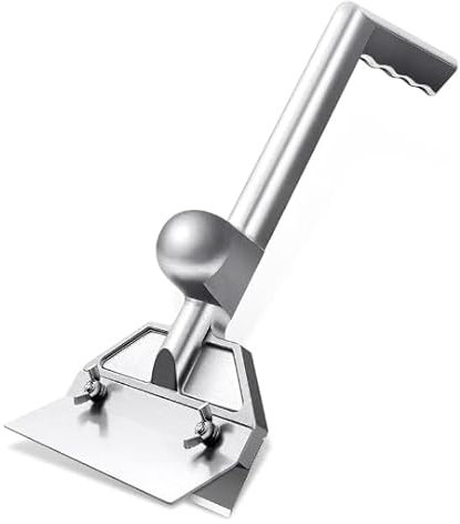 PURPLEBIRD Grill Schaber für Flachgrills mit 6-Zoll-Edelstahlklinge & Ergonomischem Aluminiumgriff Grillschaber für Gastronomie, Haushalt und Gewerbe,Geschenke für Männer und Frauen