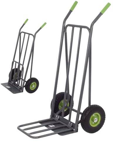 TRUTZHOLM Paketkarre mit extra Ladefläche 42 cm Traglast 250 kg Stahlrahmen klappbar Sackkarre Stapelkarre