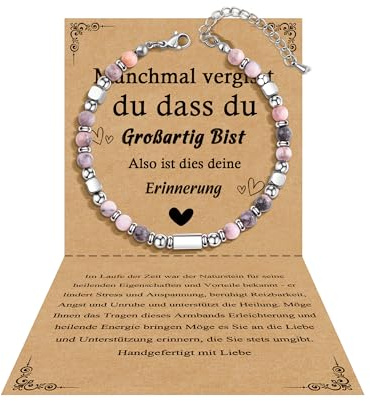 YELUWA Geschenke für Frauen Armband Natursteine Frau Idee Original Geschenk | Teenager Mädchen Geschenke Weihnachten Frau Geburtstagsgeschenk Armband Geschenk für Ehefrau Mutter Schwester Freundin