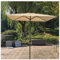 NOIRDA Sombrilla Cuadrada De 200 X 200 Cm con Manivela, Sombrilla De Jardín Plegable, Ideal para Balcón, Mercado, Patio, Terraza, Piscina Y Playa(Beige Yellow)
