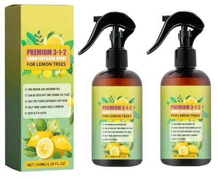 Zitruspflanzendünger PflanzenDünger, 2x100ml Zitronenpflanzen Dünger, Zitronenbaum Dünger, Flüssigdünger Zimmerpflanzen Pflanzendünger Spray