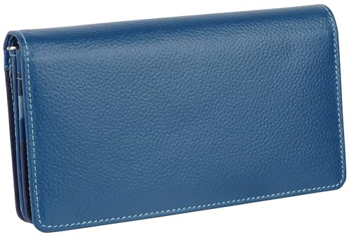 Golunski Leather Ladies Matinee Purse/Wallet RFID Protected - Blue Multi