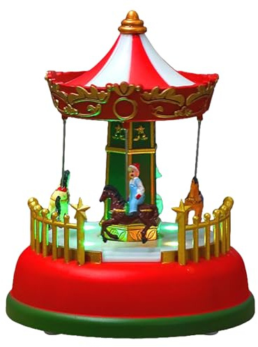 Kleine Weihnachtsfiguren Batteriebetriebenes Musikalisches Riesenrad