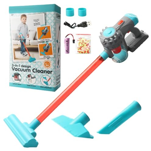 Aspirateur Jouet Aspirateur Enfant Fonctionnel Kit Menage Enfant Educatif Interactif Et Ludique D'Imitation Interactif Réaliste Éducatif Pour Jeu De Rôle Et Ménage Dans La Chambre Ou La Maison