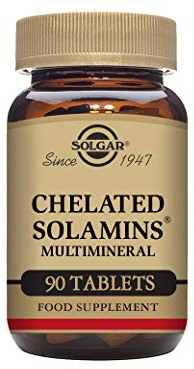Solgar Chelated Solamins Multimineral Tablets - Pack of 90 - Calcium, Iron, Magnesium and Zinc - With Enzymes that Support Life Sustaining Functions - Vegan, Kosher and Gluten-Free
