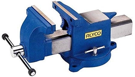 Alyco 199310 - Tornillo de banco de guia cuadrada capacidad 125 mm fuerza 4000 Kg