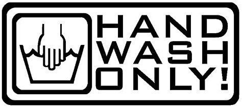 NetSpares Plott Aufkleber Hand Wash Only Handwäsche Wäsche Sticker Tuning Auto Fun