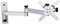 Monitor Soporte de Pared Plateado, Blanco o Negro TFT/LCD/LED TV para PC Televisor de Pantalla Plana 19-31 Pulgadas VESA 75 100 Modelo: L52VA, Color:Plata