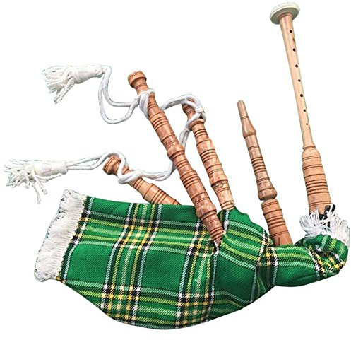 Dudelsack für Kinder, spielbar, verschiedene Schottenmuster (Irish Green Tartan)