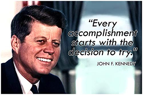JFK Klassenzimmer Zitat Poster Dekorationen Wachstumsverstand Poster für Schule Kinder John Kennedy Zitate Wandkunst Unterricht Inspirierende Motivation Gedanken-Sets P029