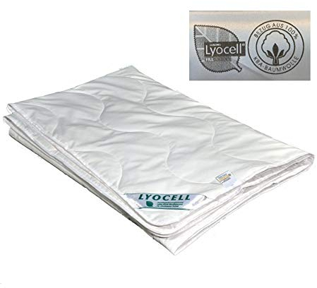 Betten-Traum-Land Sommerhit Lyocell Tencel KBA leichte Sommerdecke Bezug 100% KBA Baumwolle (135x200 cm)