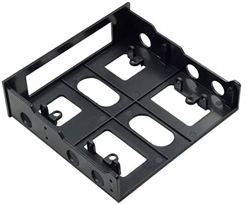TUOREN Adaptateur de baie de disque dur 5,25 vers 3,5 Support de montage