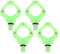 VBESTLIFE 4PCS Magnetische Angelrutenhalterung Automatische Einstellung Hecklehnenhalter Werkzeugzubehör (Leuchtendes Grün)