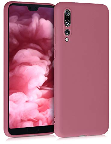 kwmobile Custodia Compatibile con Huawei P20 Pro Cover - Back Case per Smartphone in Silicone TPU - Protezione Gommata - rosa scuro