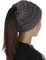 Damen Mädchen Gestrickt Verdicken Hut, Plain Warme Hut, Gefütterte Beanie, Wintermütze Mit Zöpfen Loch Loop, Für Damen und Mädchen Warme Mützen (Grau)