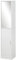kleankin Armario para Baño Alto Mueble Columna de Baño con Espejo 2 Puertas y Estantes Interiores Ajustables Multiusos para Cocina Salón 32x28x162 cm Blanco