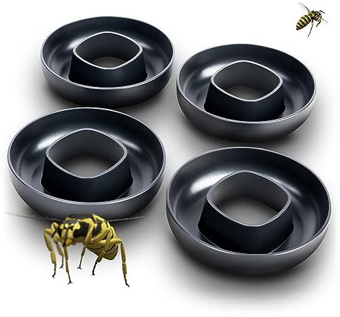 Gardigo Wespen-Verdufter-Schale - 4er Set - Einzigartige Aufrüstung für Fliegenwedler zur Wespenabwehr Mückenabwehr | Insektenschutz gegen Fliegen, Wespen, Mücken | Für Ätherische Öle | Fliegenabwehr