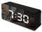 FXDM Digital Mirror Alarm, LED Bedside Clock with Temperature, Snooze,voice Control Makeup Mirror Adjustable Brightness LED Clock-Black, One Size (F05)