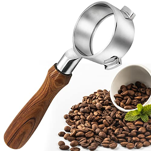 Porte-filtre sans fond 54 mm pour être utilisé avec les séries Breville/Sage Barista BES880, BES878, BES875, BES870, BES840, BES810, BES500, Barista Express-Design Amovible-Palissandre-3 Ears