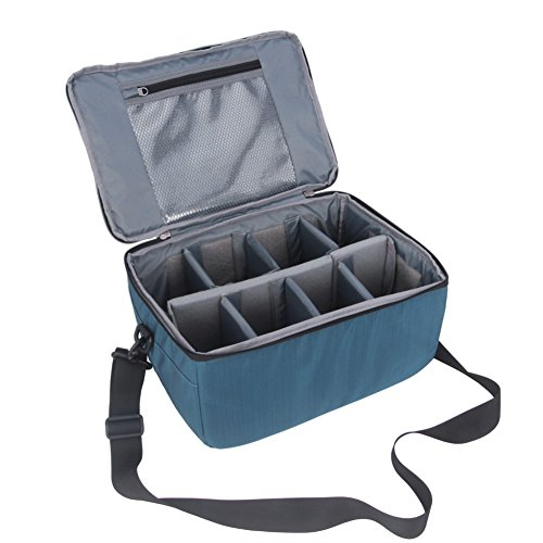 Koolertron Kameratasche SLR Fototasche mit Verstellbarem Schultergurt, Kamera Tasche Leicht Wasserdicht, Camera Bag mit Gepolstert, Stoßfest, Kamerataschen für SLR-Kamera Fotografie-Enthusiast(Blau)